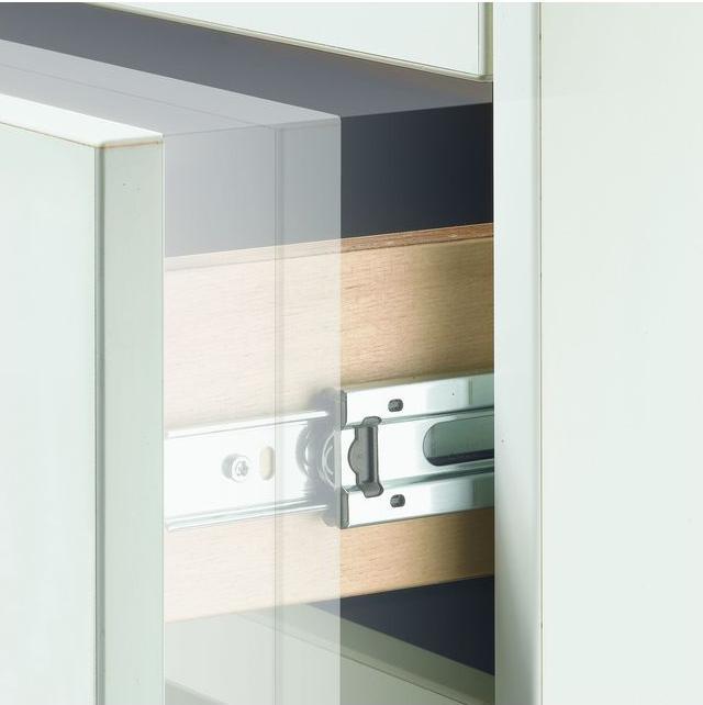 Immagine prodotto Hettich Schubladenschiene Vollauszug 400 mm mit Anschlagdämpfung chromatiert 9126921 2 Stück