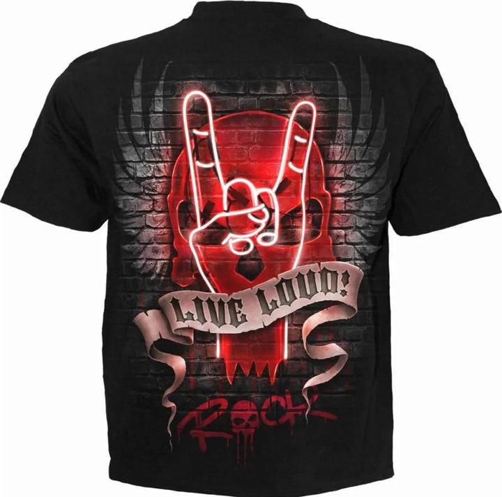 Actual product image Spiral Unisex Adult Live Loud T-Shirt (4XL)