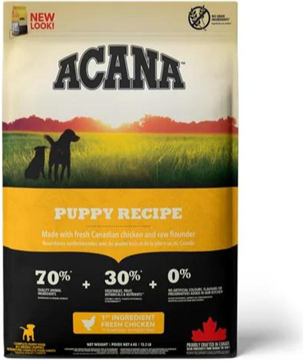 Produktbild Acana Trockenfutter Puppy Recipe, 6 kg (Welpe + Kitten, 1 Stk., 6140 g)