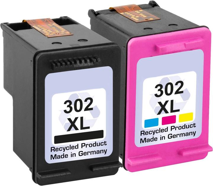 Plutoos HP 302 XL HP 302 XL Patronen XXL kompatibel (CL, BK)