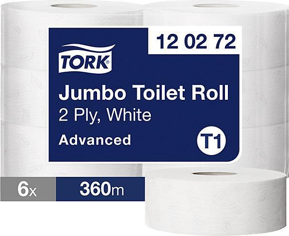 Image du produit kaiserkraft Papier toilette, rouleau jumbo industriel (6 x)