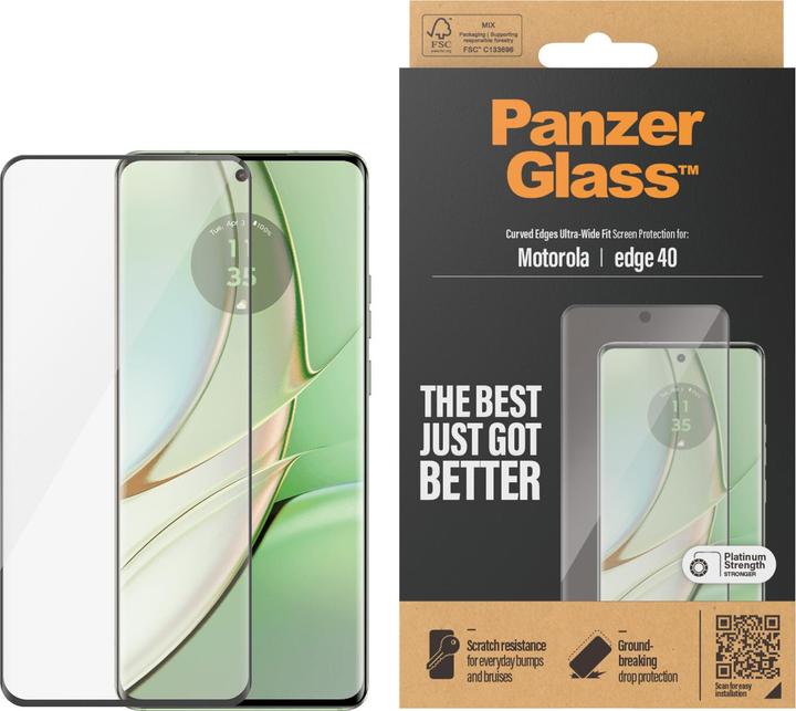 Actual product image PanzerGlass Ultra-Wide Fit (1 Piece, Motorola Edge 40)