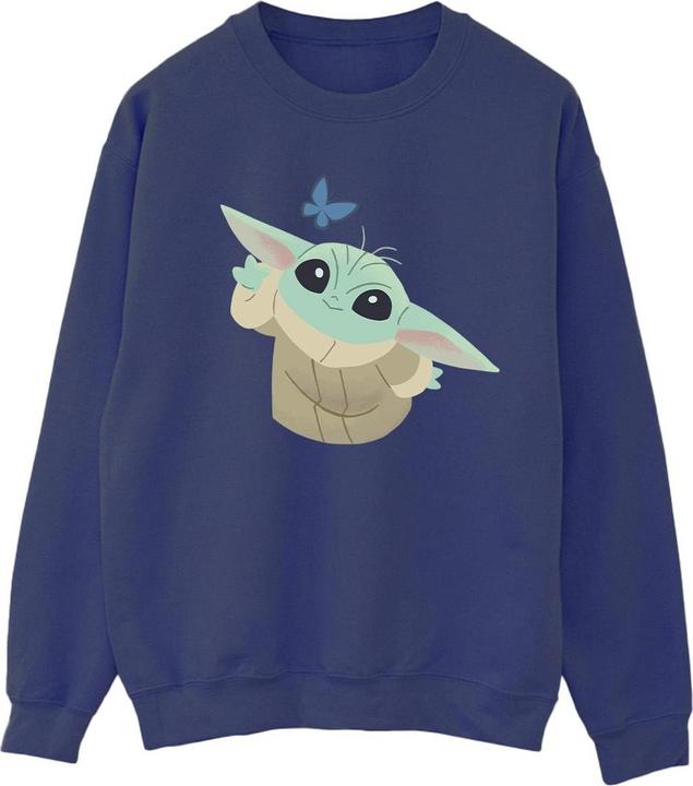 Actual product image Star Wars Womens/Ladies The Mandalorian Butterfly Catching Sweatshirt (S)