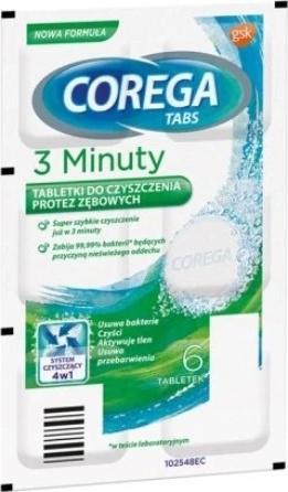 Corega Tabs Cleaning Tablets In Prostheses 6 Tablets (Body lotion)
