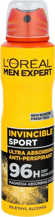 L'Oréal Paris L'Oreal - Men Expert Invincible Sport Deodorant 96H Deodorant For Men Spray 150Ml (Spray, 150 ml)
