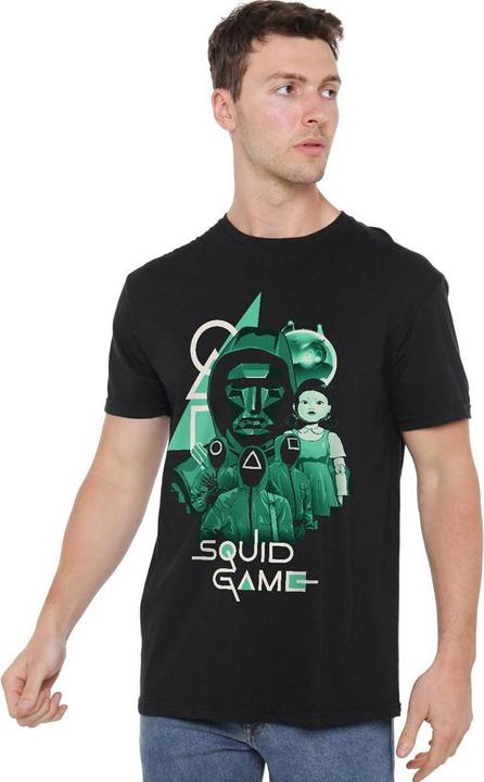 Actual product image Squid Game Mens Front Man Group Shot T-Shirt (M)