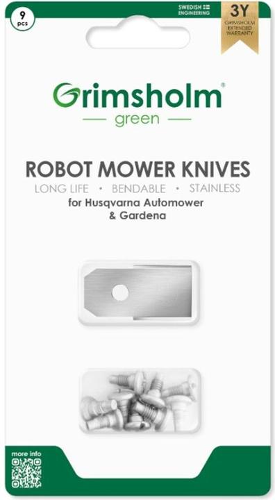 Produktbild NoName Knife set with 9 spare knives and 9 screws automower (Mähroboter, Rasenmäher Messer + Ersatzmesser Gartenmaschinen)