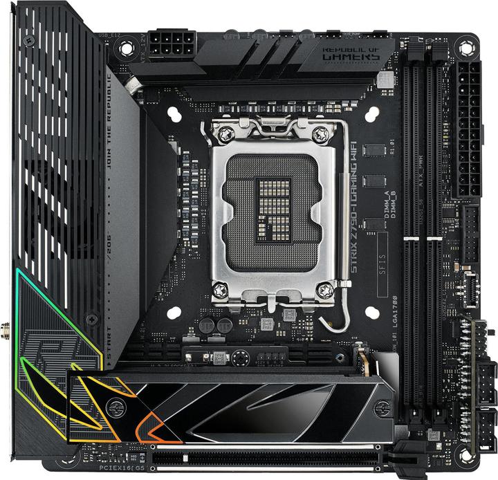 Actual product image ASUS ROG STRIX Z790-I GAMING WIFI (LGA 1700, Intel Z790, Mini-ITX)