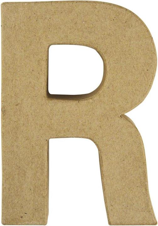 Actual product image Rayher Paper mache letter R FSC Recycled100%