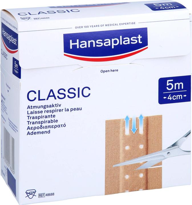 Image du produit Hansaplast Classic 5 m x 4 cm pansement respirant, 1 pc pansement (1 x)
