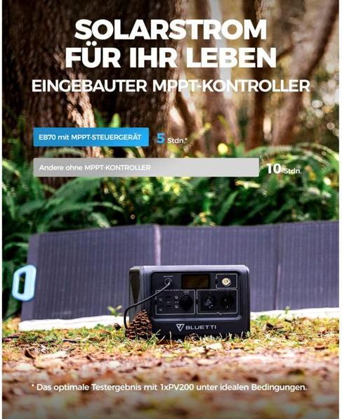 Image du produit Bluetti EB70 (716 Wh, 9.70 kg)