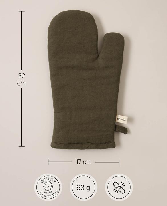 Produktbild Esmée Ofenhandschuh -Leinenmix (Füllung: Polyester, 50% Leinen / 50% Bio Baumwolle)