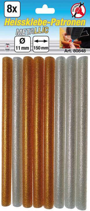 BGS Glue Sticks gold/silver metallic Ø 11 mm, 150 mm 8 pcs.