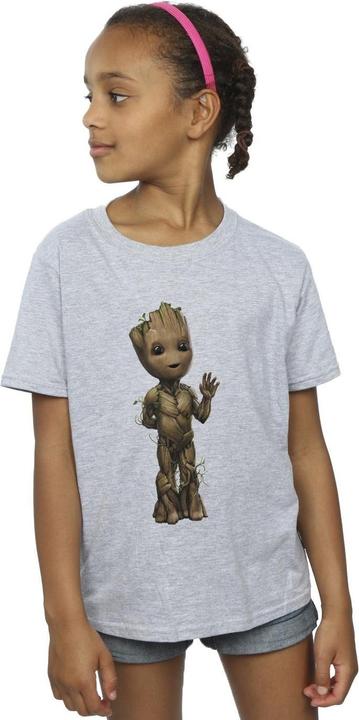 Actual product image Girls I Am Groot Wave Pose Cotton T-Shirt (104)