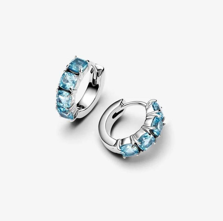 Produktbild Pandora Hellblaue Creolen (Silber 925)