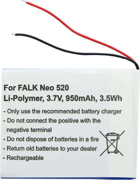 Image du produit AccuCell Batterie Falk Neo 520, Neo 520LMU Batterie SR404255