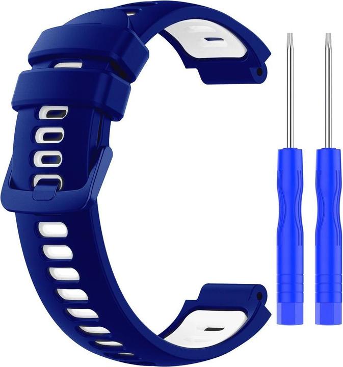 Garmin Silicone wristband for G02 - Navy blue and white