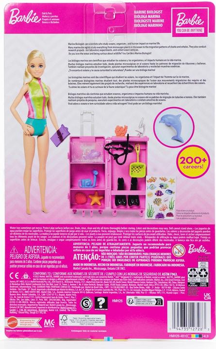 Image du produit Barbie Poupée biologiste marine et ensemble de jeu (teint clair)
