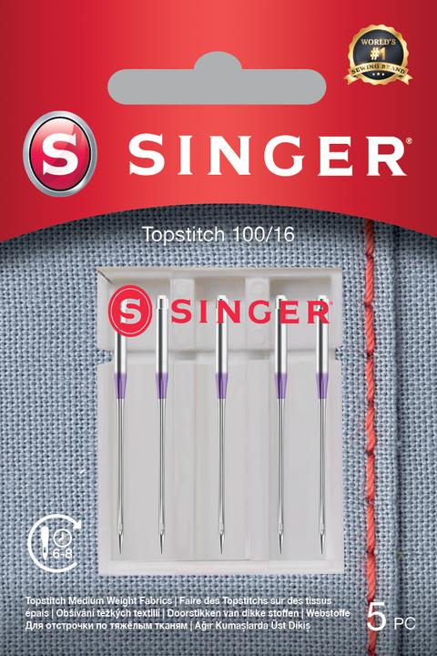 Singer TOPSTITCH Nähmaschinennadel, 100/16, 5er Pack