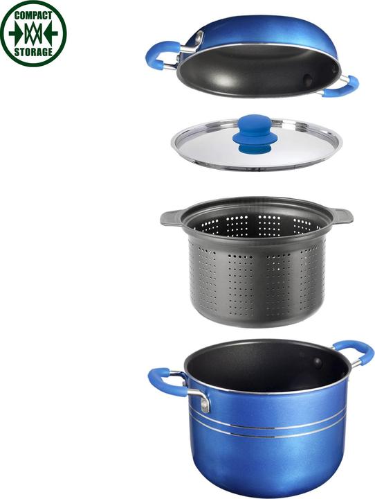 Immagine prodotto Brunner Set di vasi Skipper 4 + 1 Ø 22 cm (22 cm, Set di pentole e padelle da cucina)