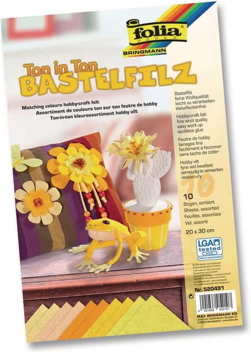 Actual product image Folia Craft felt clay in clay yellow