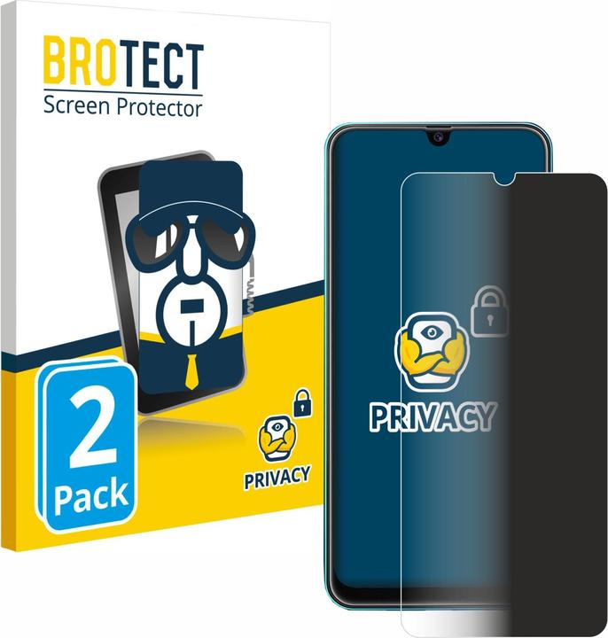 Productafbeelding BROTECT Anti-spionnetje privacyfolie Beschermfolie tegen blauw licht (2 Stuk, Samsung Galaxy M31)