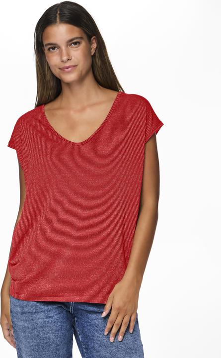 Actual product image Pieces Pcbillo Tee Lurex Stripes Noos Bc (M)