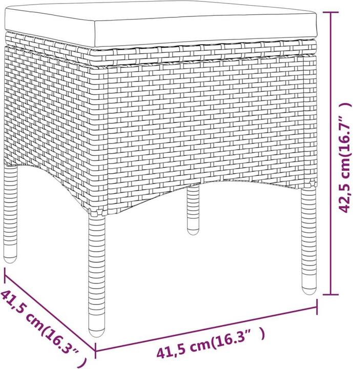 Immagine prodotto VidaXL Gartenstuhl und Hocker