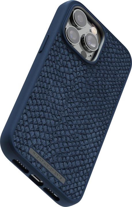 Produktbild Njord Hard-Cover Salm.Leather Magsafe Case blue (Apple iPhone 14 Pro Max)