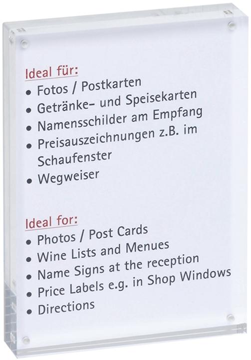 Nährwerte und Zutaten Maul Bilderrahmen, (B)75 x (T)20 x (H)50 mm, glasklar