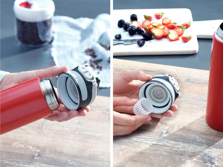 Produktbild Leifheit Borraccia Flip Acciaio Rossa 600ml (0.60 l)