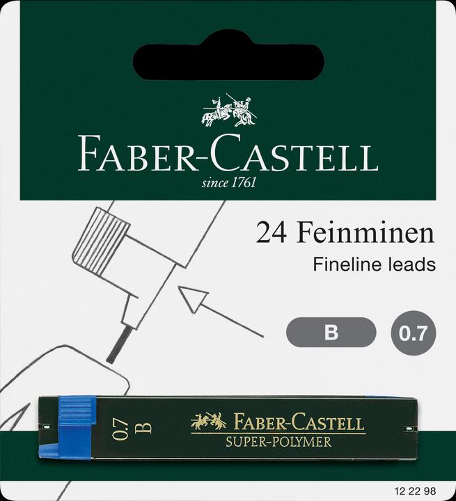 Produktbild Faber-Castell Feinminen (Gelmine, Schwarz, 0.70 mm)