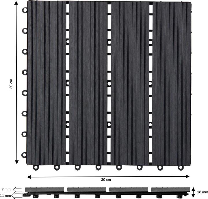 Immagine prodotto Casaria Piastrelle WPC (11 x, 30 x 30 x 2 cm)