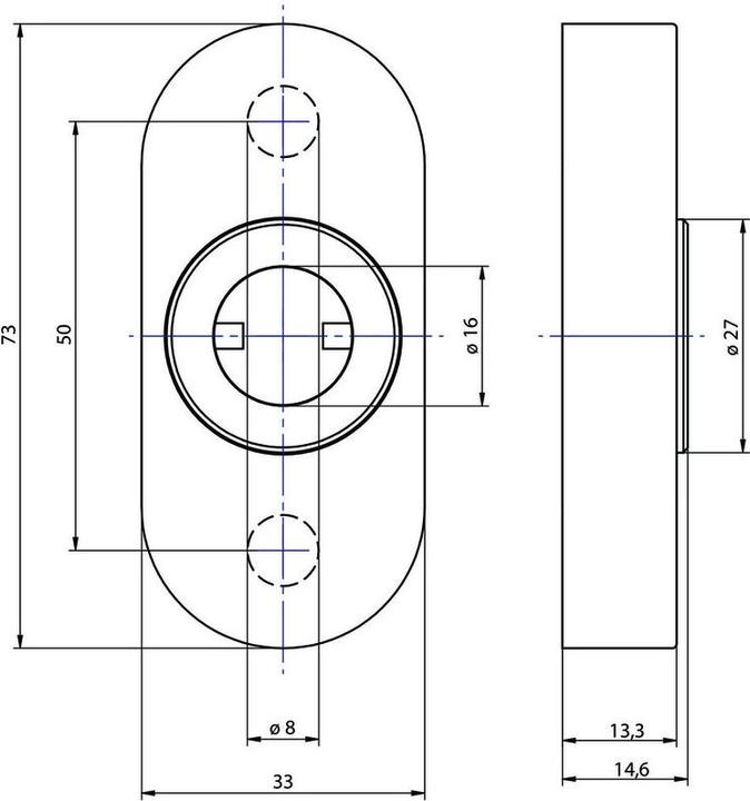 Image du produit Mega Demi-garniture de poignée de porte 33.602/34.190 (Garniture de porte)