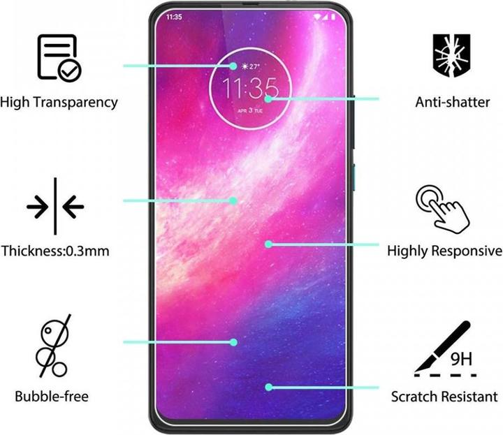 Immagine prodotto Screenguard Motorola One Hyper Pellicola protettiva in vetro Custodia dal design amichevole (1 Pezzo/i, Motorola One Hyper)