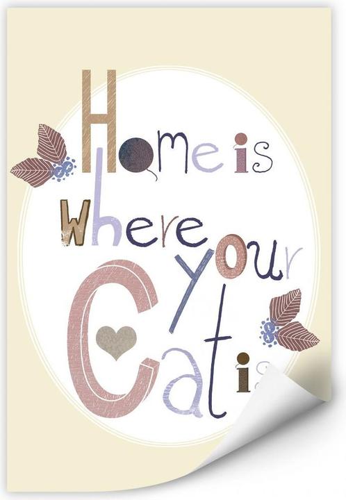Produktbild Trenddeko Home is where your Cat is (40 x 60 cm)