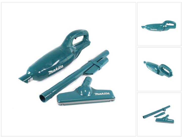 Actual product image Makita CL 106 FDZ 10.8V Li-ion battery hoover green solo incl. nozzles without battery & charger