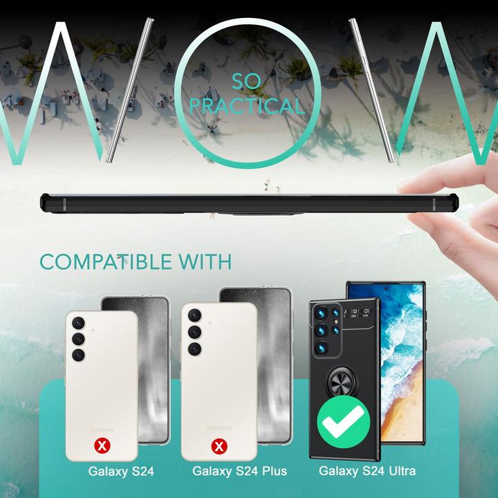 Produktbild Nalia Matte Ring Silikon Hülle (Samsung Galaxy S24 Ultra)