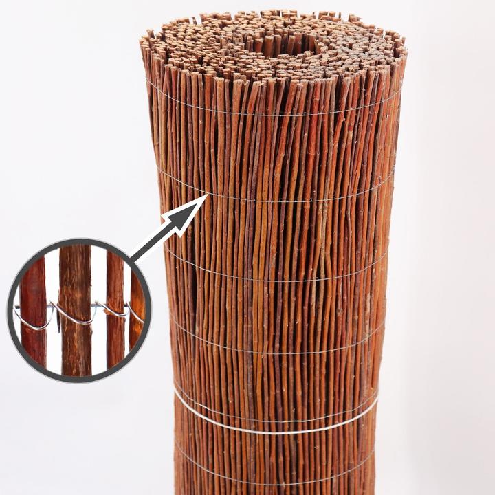 Immagine prodotto Aquagart Weidenmatte 50m x 100 cm I Sichtschutzmatte aus Weiden Natürlicher Sichtschutz für Garten