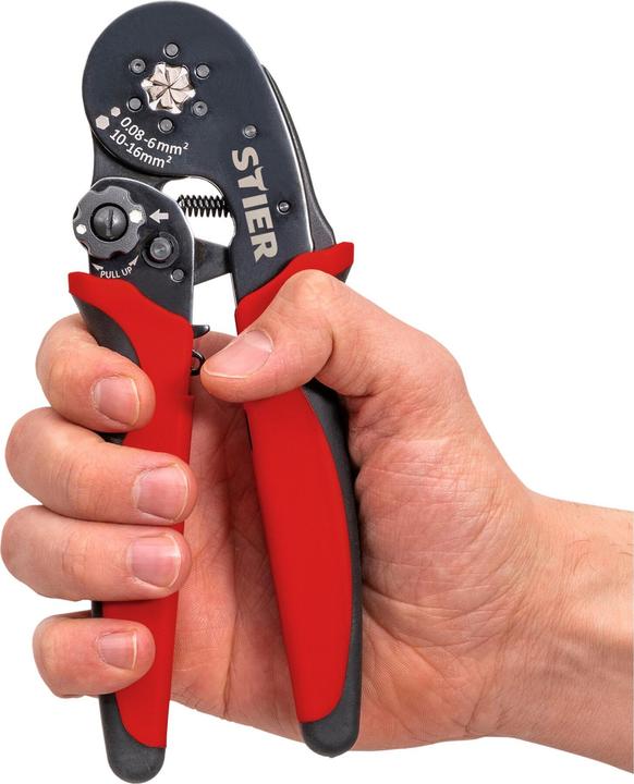 Produktbild Stier Crimpzange für Aderendhülsen Sechskant-Pressung 16 mm² (185 mm)