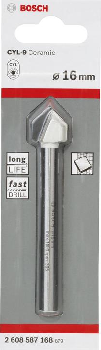 Immagine prodotto Bosch Professional Zubehör Trapano per piastrelle CYL-9 Ceramica, 16 x 90 mm (16 mm)