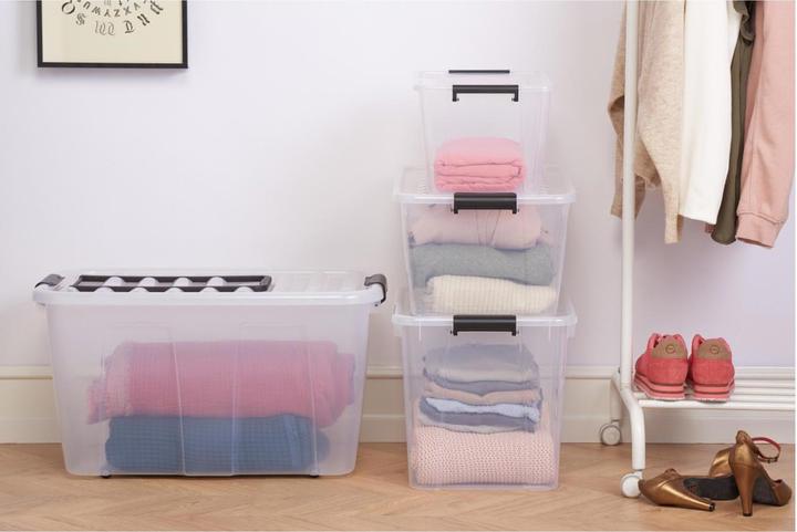 Actual product image Plast team Container with lid Home Box 40L clear gray (40 l)