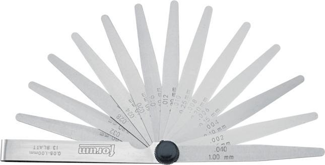 Image du produit Forum Professional Solutions Jauge d'épaisseur de précision, 0,05-1,00 mm, 20 feuilles, 100 mm (10 cm)