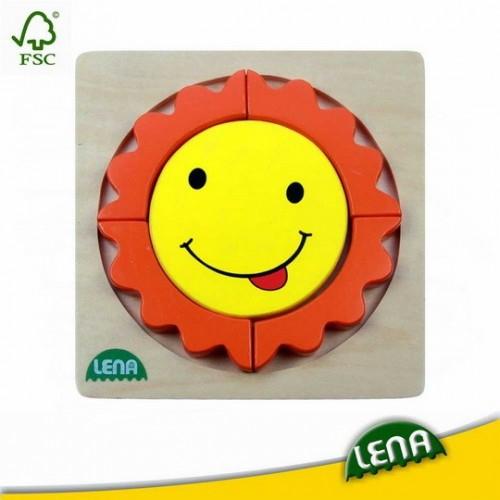 Actual product image Lena Wooden Puzzle Sun, 5 pc(s), Flora, 1.5 yr(s) (5 pieces)