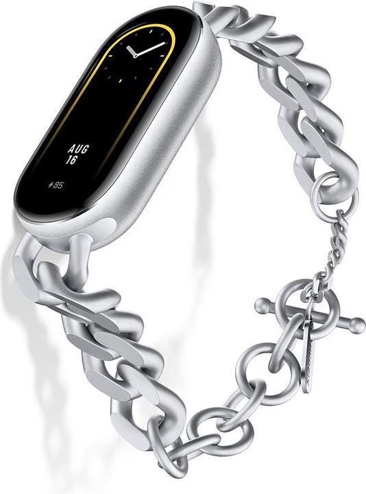 Actual product image Xiaomi Smart Band 9 Cuban Chain Strap (Stainless steel)