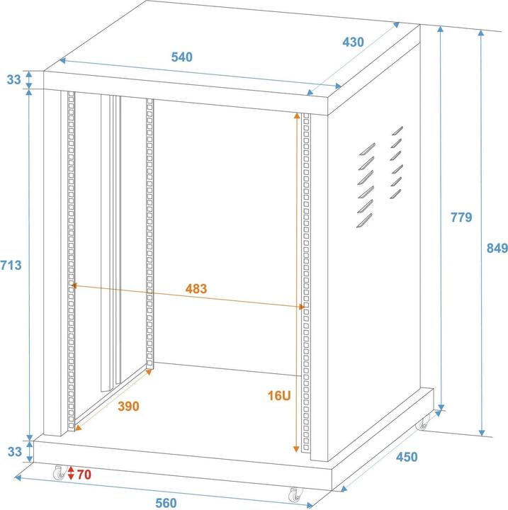 Produktbild Omnitronic Rack SR19 16 (19" Rack)