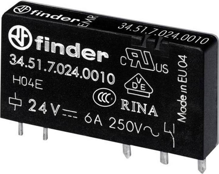 Actual product image Finder 34.51.7.012.0000 Print relay 12 V/DC 6 A 1 change-over contact 20 pcs.
