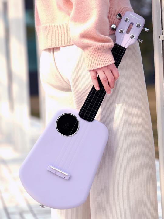 Actual product image Popu Music Ukulele Populele 2 Silver (Acoustic)
