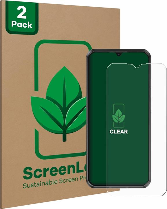Actual product image ScreenLeaf Protective film sustainable screen protector screen protector film clear transparent (2 Piece, Oukitel C50)