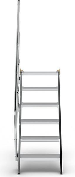 Produktbild Munk Treppe 45° Stufenbreite 600 mm 6 Stufen Aluminium geriffelt (Trittleiter, 138 cm)